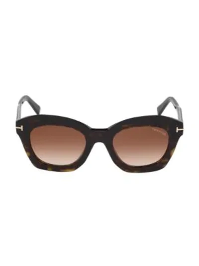 Shop Tom Ford Women's Bardot 53mm Cat Eye Sunglasses In Havana