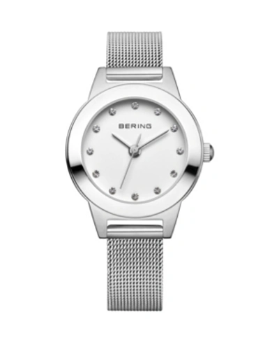 Shop Bering Ladies Classic Stainless Steel Mesh Watch In Silver