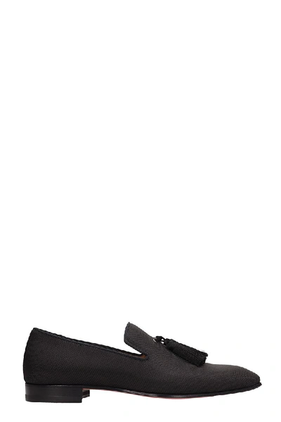 Shop Christian Louboutin Black Leather Officialito Loafers