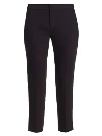 Shop Chloé Straight Leg Cropped Trousers In Black