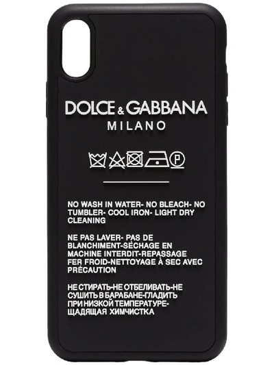 Shop Dolce & Gabbana Black Washing Tag Iphone Xs Max Case