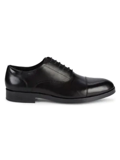 Shop Cole Haan Harrison Grand Leather Oxfords In Black
