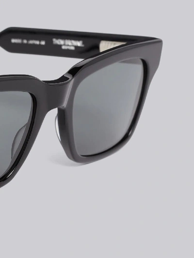 Shop Thom Browne Eyewear Tb418 - Black Wayferer Sunglasses