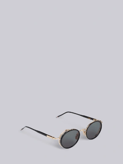 Shop Thom Browne Eyewear Tb813 - Black Border Sunglasses