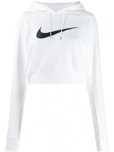 Nike white hot sale cropped hoodie