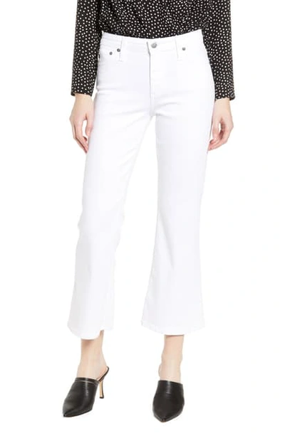 Shop Ag Quinne High Waist Kick Flare Jeans In White