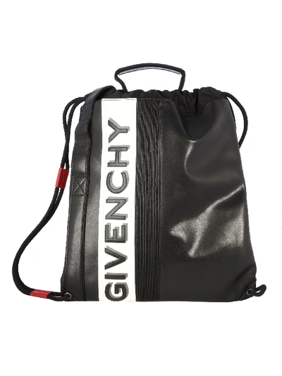 Shop Givenchy Mc3 - Drawstring Bag/moto In Black Black