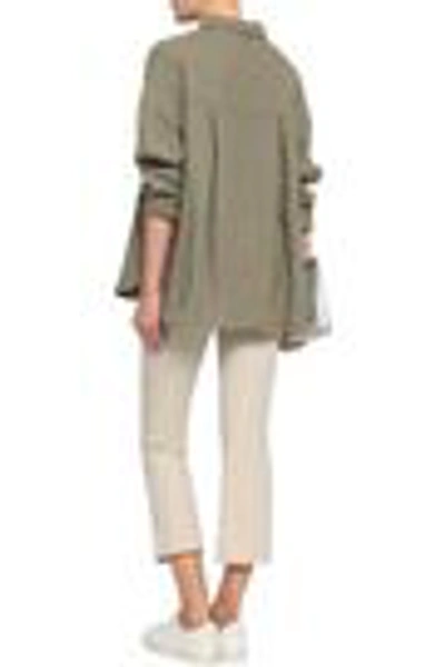 Shop American Vintage Woman Tibtown Linen Shirt Sage Green