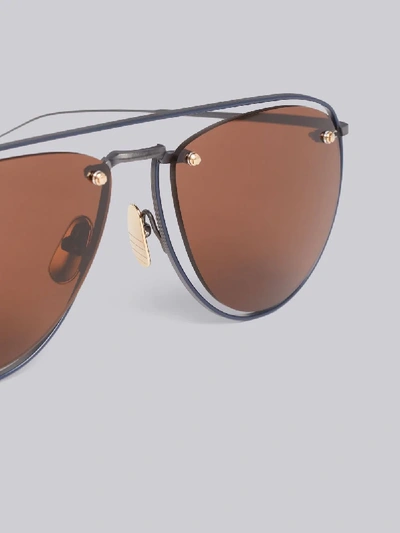 THOM BROWNE EYEWEAR AVIATOR SUNGLASSES