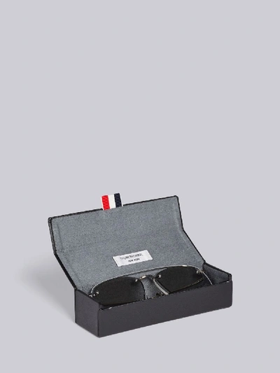 THOM BROWNE EYEWEAR SILVER AVIATOR SUNGLASSES