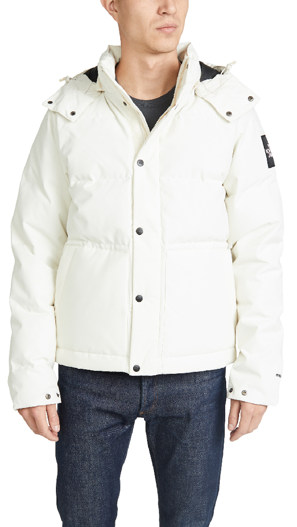 the north face box canyon jacket in vintage white