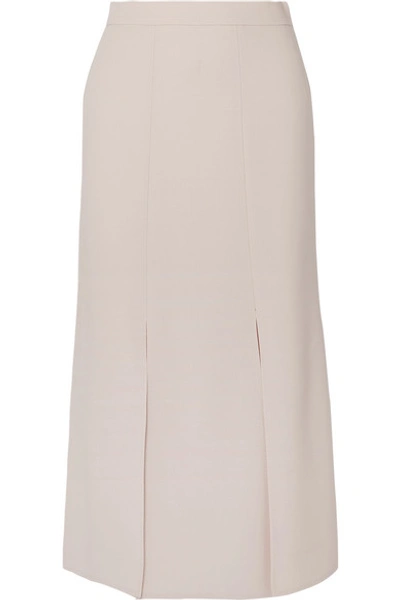Max Mara Utopico Cotton-blend Midi Skirt In Ecru Chiaro | ModeSens