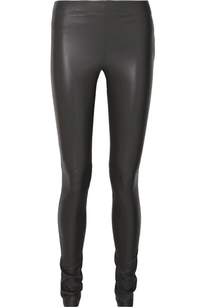 Joseph High-waist Lambskin Leggings In Black | ModeSens