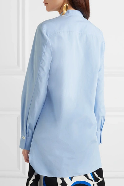 Shop Marni Cotton-poplin Shirt In Light Blue