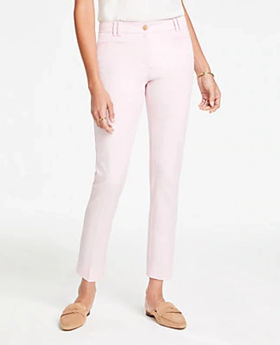 Shop Ann Taylor The Cotton Crop Pant In Crystal Rose