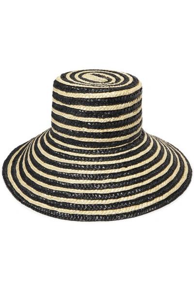 Shop Eugenia Kim Annabelle Striped Straw Hat In Black