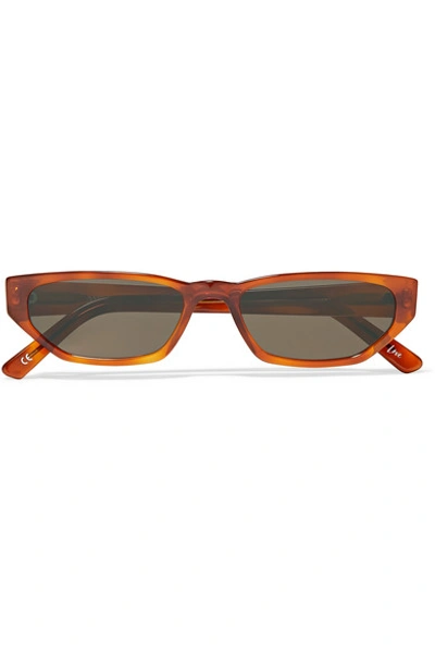 Shop Andy Wolf Tamsyn Cat-eye Tortoiseshell Acetate Sunglasses In Orange