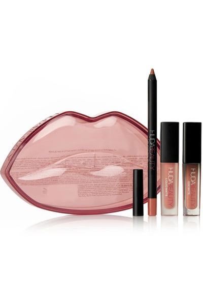 Shop Huda Beauty Demi Matte Lip Kit - Bombshell & Mogul In Red