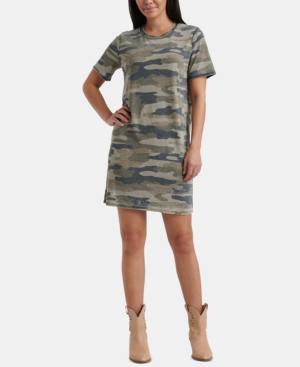 plus size camo t shirt dress