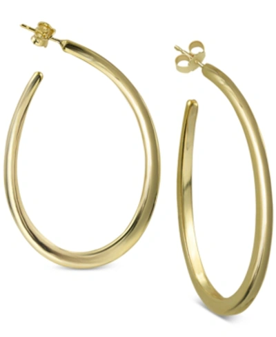 Shop Argento Vivo Teardrop Hoop Earrings In Sterling Silver In Gold
