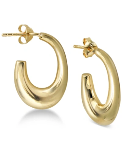 Shop Argento Vivo Chunky Hoop Earrings In Gold-plated Sterling Silver