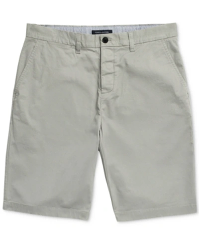 Shop Tommy Hilfiger Adaptive Men's 10" Classic-fit Stretch Chino Shorts With Magnetic Zipper In Drizzle