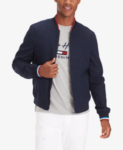 Shop Tommy Hilfiger Men's Niles Bomber Jacket In As Is Navy