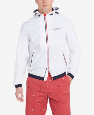 tommy hilfiger white rain jacket