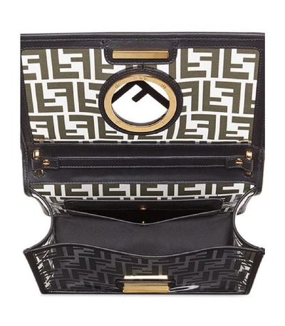 Shop Fendi Kan I Medium Ff Shoulder Bag In Black