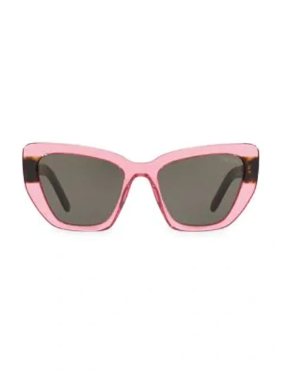 Shop Prada Catwalk 55mm Cat Eye Sunglasses In Pink Havana