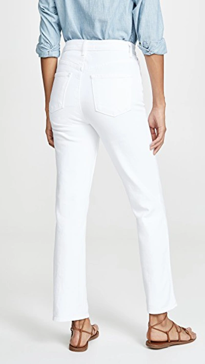 Shop J Brand Jules High Rise Straight Jeans In White