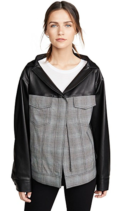 Shop Adeam Oversized Ruched Jacket In Slate