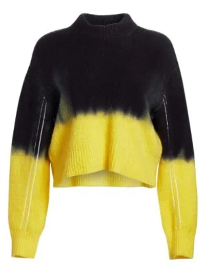 Shop Proenza Schouler Dip-dye Sweater In Black Yellow