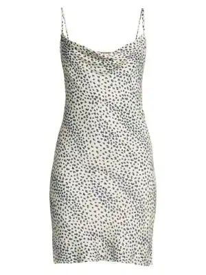 leopard silk slip dress