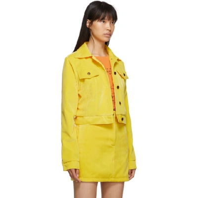 Shop Anton Belinskiy Ssense Exclusive Yellow Velvet Jacket