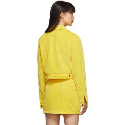 ANTON BELINSKIY SSENSE 独家发售黄色丝绒夹克