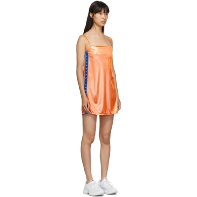 Shop Anton Belinskiy Orange Lame Slip Dress