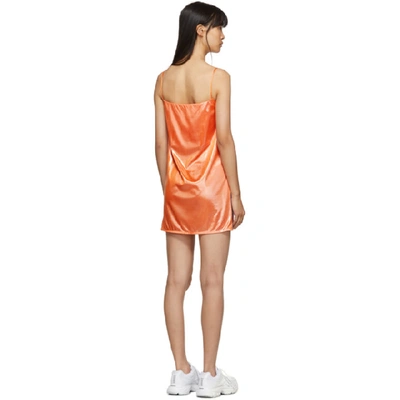 Shop Anton Belinskiy Orange Lame Slip Dress