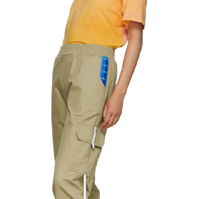 Shop Anton Belinskiy Beige Side-tape Cargo Pants