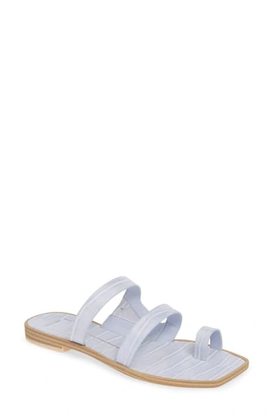 Shop Dolce Vita Isala 3 Croc Textured Slide Sandal In Blue
