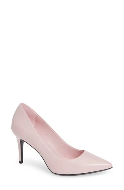 Shop Calvin Klein 'gayle' Pointy Toe Pump In Pastel Pink Leather
