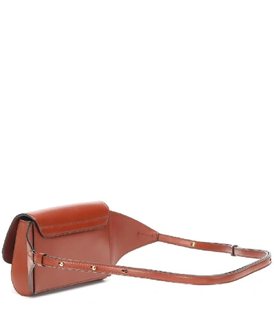 Shop Chloé C Leather Belt Bag In Brown