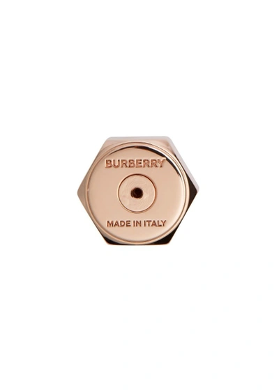 Shop Burberry Crystal Charm Rose Gold-plated Nut And Bolt Earrings