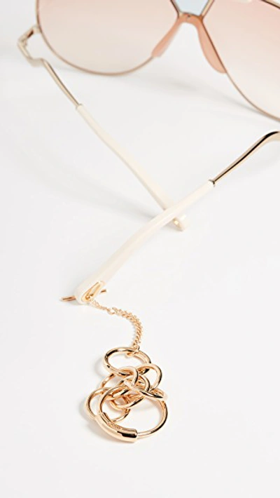 Shop Chloé Reese Jewel Sunglasses Charm In Gold
