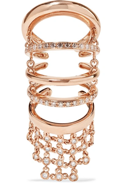 Shop Yeprem 18-karat Rose Gold Diamond Ring