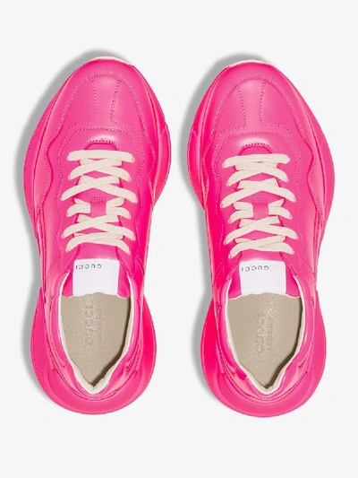 Shop Gucci 'rhyton' Sneakers In Pink