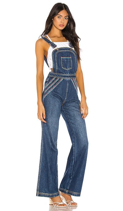 Shop Free People Chasing Rainbows Overall. In Blue