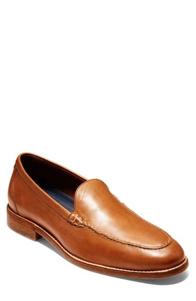 Shop Cole Haan Feathercraft Grand Venetian Loafer In British Tan Leather