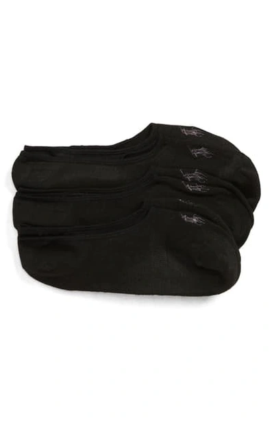 Shop Polo Ralph Lauren 3-pack Supersoft Liner Socks In Black