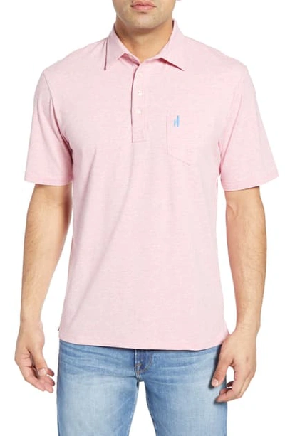 Shop Johnnie-o Heathered Polo In Punch